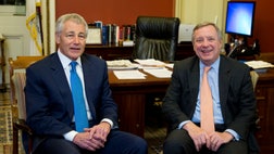  Top Senate Republicans said Tuesday they would reserve judgment on Chuck Hagel's nomination until after his confirmation hearing next week, a positive sign for President Barack Obama's choice to head the Defense Department.